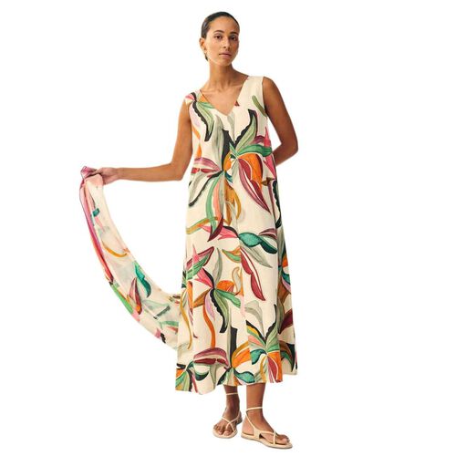White Stuff Poppy Linen Blend Maxi Dress